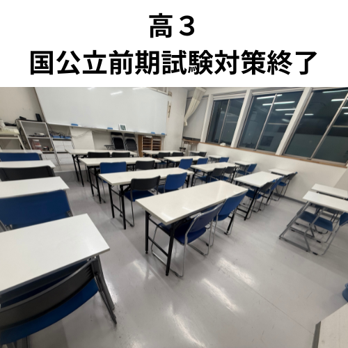 高３の国公立前期試験対策終了